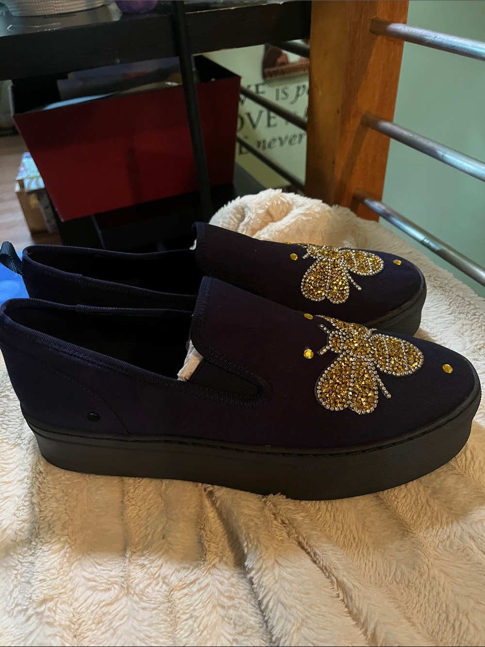 J. Crew Nevereven Patch Embellished Platform Fashion Sneakers Size 12 New